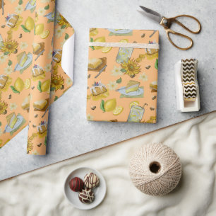 Wenns das Leben mit Zitronen würzt Muster Geschenkpapier