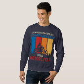 Wenns im Leben kompliziert wird, fahre ich Motorra Sweatshirt (Vorne ganz)