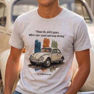 "Wenns Leben die Gänge wechselt" Vintage-Käfer-Aut T-Shirt