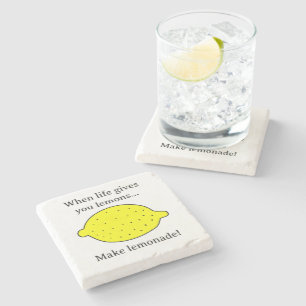 Wenns Leben dir Zitronen gibt, mach Limonade lusti Steinuntersetzer