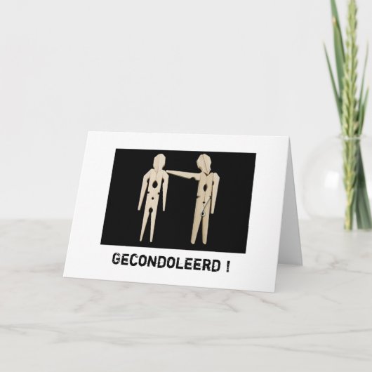 Wenskaart gecondoleerd karte (Vorderseite)