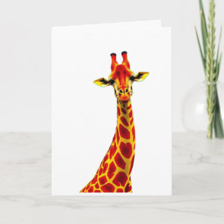 Wenskaart Giraf / Card with Giraffe Karte