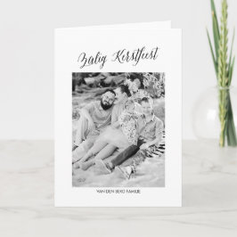 Wenskaart kalligrafie Kerstmis Feiertagskarte