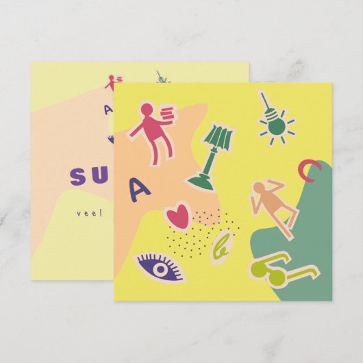 wenskaart veel succces examen (Vorne/Hinten)