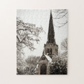 Wentworth Church in the Snow Puzzle (Vertikal)