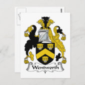 Wentworth Familienwappen Postkarte (Vorne/Hinten)