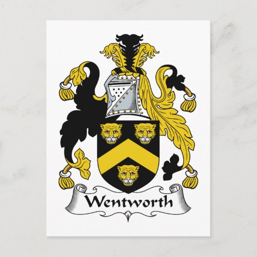 Wentworth Familienwappen Postkarte (Vorderseite)