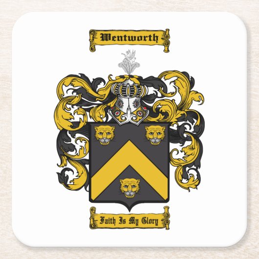 Wentworth Rechteckiger Pappuntersetzer (Vorderseite)