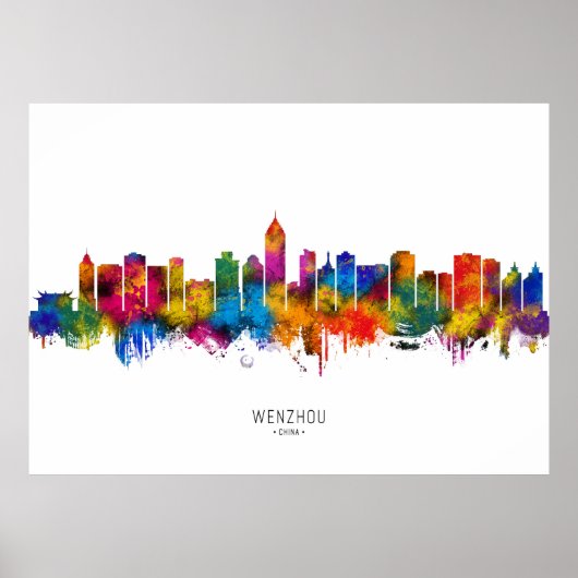 Wenzhou China Skyline Poster (Vorne)