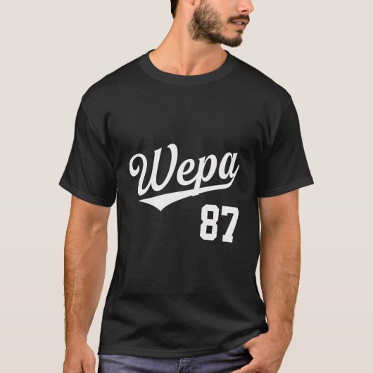 Wepa Baseball Style Number 87 Puerto Rico Slang Aw T-Shirt (Vorderseite)