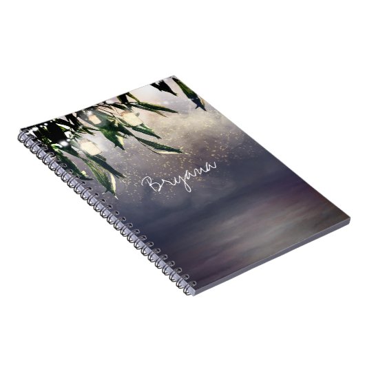 Weping Willow Tree & Mason Jar Lights Elegante Notizblock (Rechte Seite)