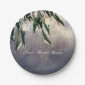 Weping Willow Tree & Mason Jar Lights Elegante Pappteller (Vorderseite)