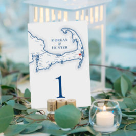 Wequassett Resort Cape Cod Harwich MA Wedding Tischnummer