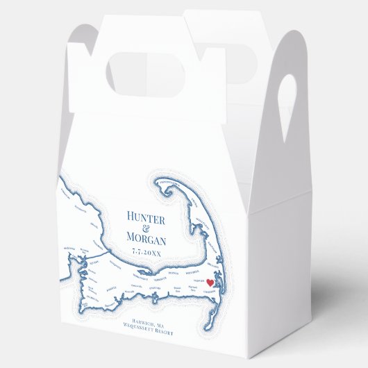Wequassett Resort Harwich Cape Cod Wedding Elegant Geschenkschachtel (Geöffnet)