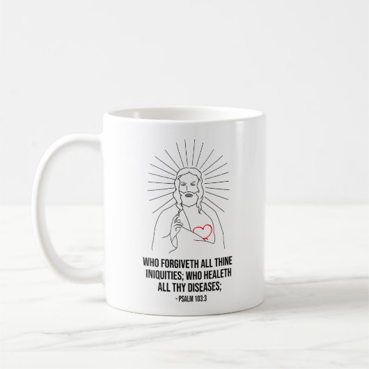Wer all deine Inquisitionen Christlich vergibt Kaffeetasse (Links)