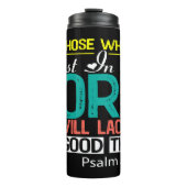 Wer an den Herrn glaubt Thermosbecher (Vorderseite)