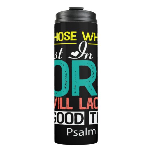 Wer an den Herrn glaubt Thermosbecher (Vorderseite)