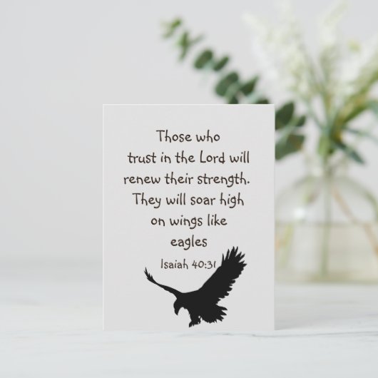 Wer auf die Lord Scripture Inspiration vertraut Postkarte (Stehend Vorderseite)