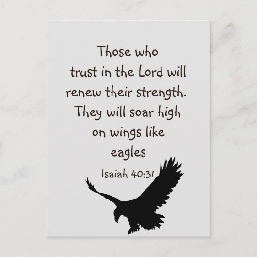 Wer auf die Lord Scripture Inspiration vertraut Postkarte (Vorderseite)