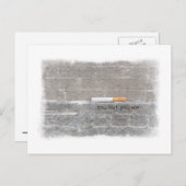 Wer aufhört, gewinnt in der letzten Zigarette gege Postkarte (Vorne/Hinten)