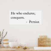 Wer ausharrt, erobert. poster (Küche)