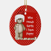 Wer benötigt Sankt… Keramik Ornament (Rechts)