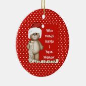 Wer benötigt Sankt… Memaw Weihnachtsverzierung Keramikornament (Rechts)