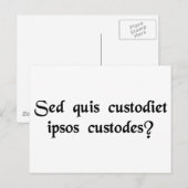 Wer beobachtet die Uhren? Postkarte (Vorne/Hinten)