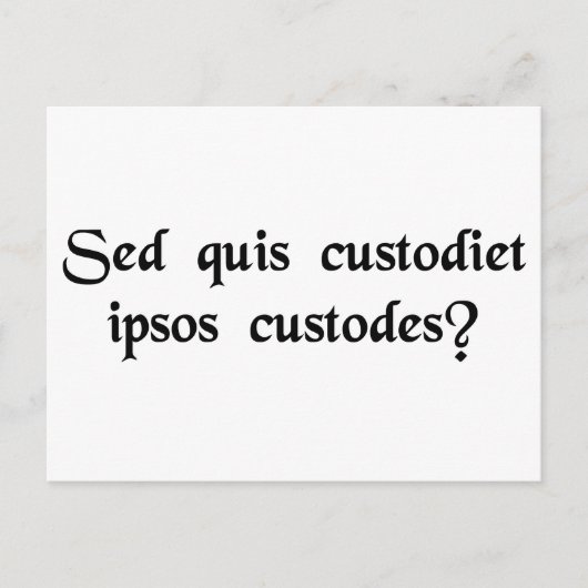 Wer beobachtet die Uhren? Postkarte (Vorderseite)