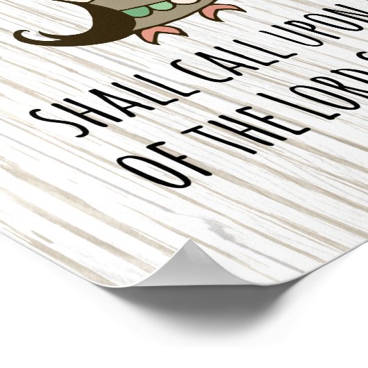 Wer Bibelverse mit Eule hat Poster (Ecke)