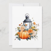 WER BIN I Baby Dusche ein WENIG PUMPKIN Einladung (Rückseite)