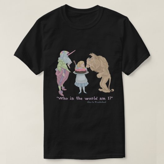 Wer bin ich? Alice T-Shirt (Design vorne)