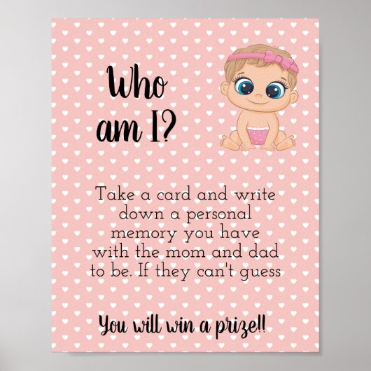 Wer bin ich? Baby Mädchen Poster (Vorne)
