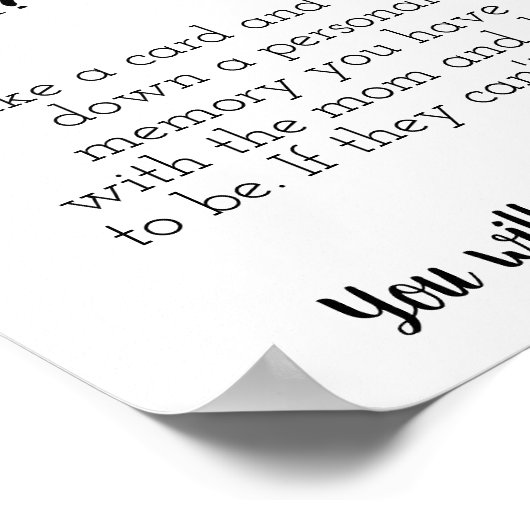 Wer bin ich? Baby Mädchen Poster (Ecke)