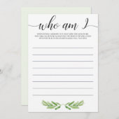 Wer bin ich Baby Shower Game Gender Neutral (Vorne/Hinten)