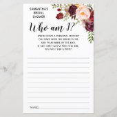 Wer bin ich? Brautparty Englisch Spanisch (Vorderseite)