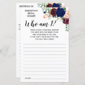 Wer bin ich? Brautparty Englisch Spanisch (Vorne/Hinten)