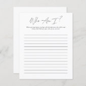 Wer bin ich | Brautparty Game (Vorne/Hinten)