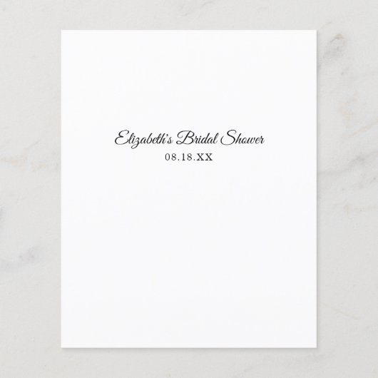 Wer bin ich | Brautparty Game (Rückseite)