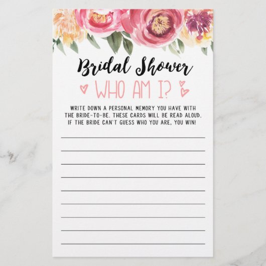 Wer bin ich Brautparty oder Hen Party (Vorderseite)