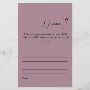 Wer bin ich? Duschspiel Flyer