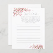 Wer bin ich ein Gedächtnis für die Brautparty-Spie (Vorne/Hinten)