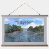 Wer bin ich heute Inspiration Zitat Wandteppich Mit Holzrahmen (Vorne)