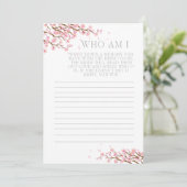 Wer bin ich im Gedächtnis, wie ich das Brautparty- Dankeskarte (Stehend Vorderseite)