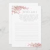 Wer bin ich im Gedächtnis, wie ich das Brautparty- Dankeskarte (Vorne/Hinten)