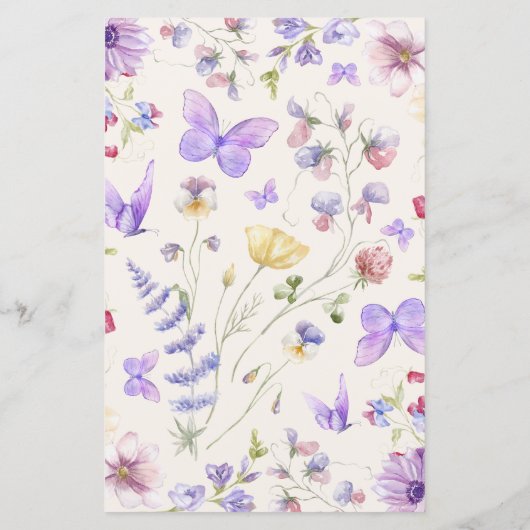 Wer bin ich Lila Butterfly Brautparty Game (Rückseite)