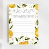 Wer bin ich Main Squeeze Cirtus Brautparty Game