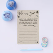 Wer bin ich? | Pen & Inkwell Brautparty Game Card Flyer (Einzeln)