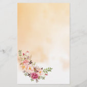 Wer bin ich? Pink Floral Brautparty Game Card Flyer (Hinten)