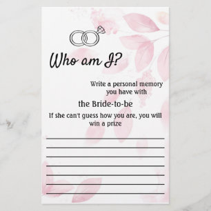 Wer bin ich? Pink Watercolor-Flyer Flyer